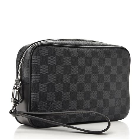 LOUIS VUITTON Damier Graphite Kasai Clutch 